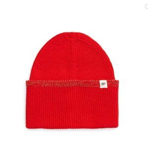 BP. Nordstrom oversized cuff beanie scarlet red
